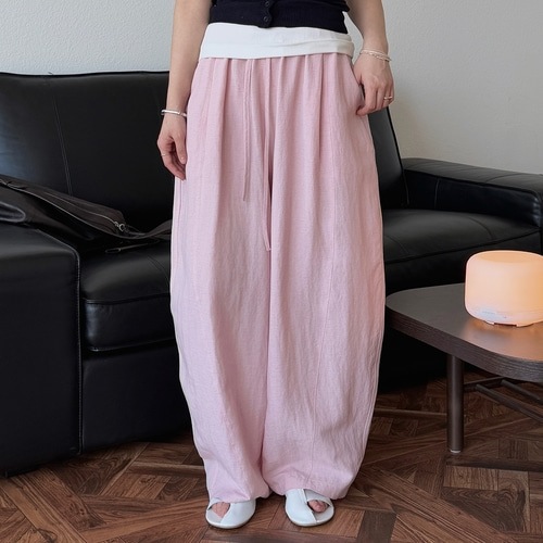 ナチュラルリネンテクスチャワイドパンツ ナチュラルリネンテクスチャワイドパンツ