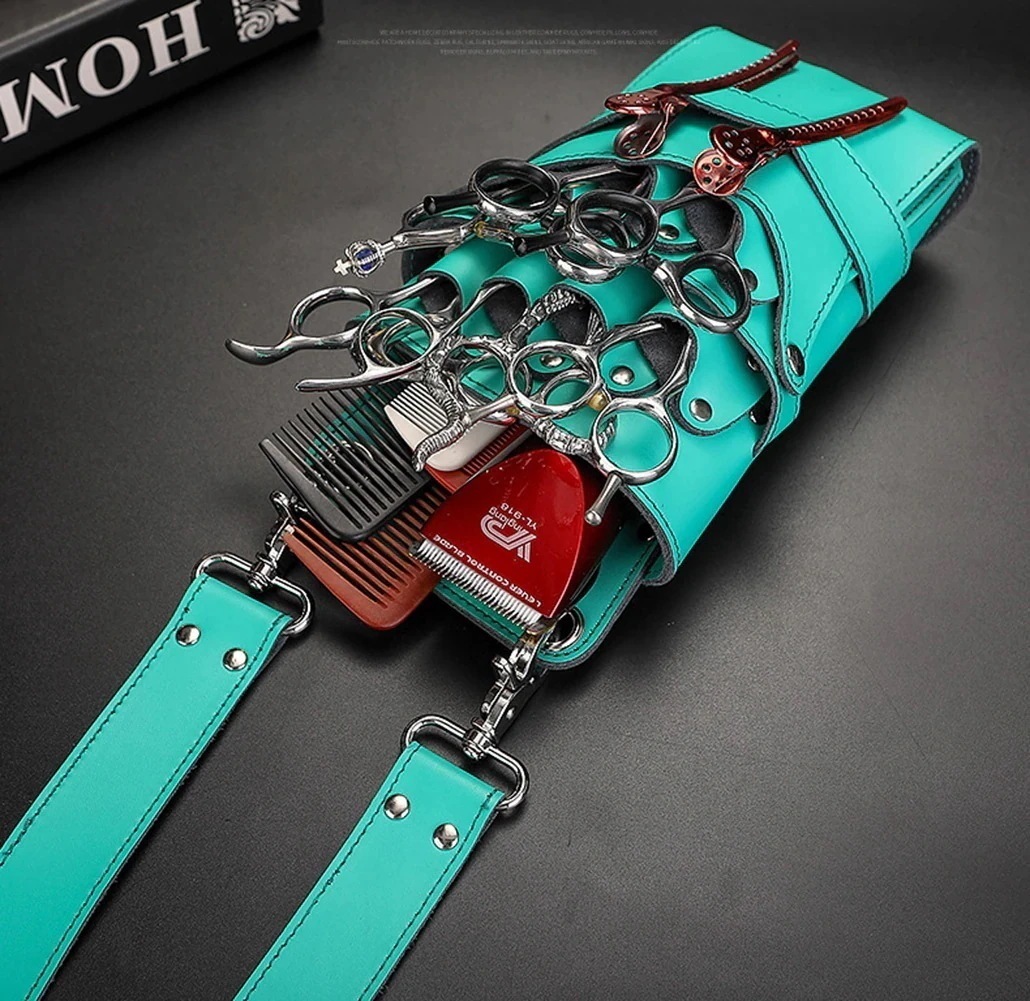 メガ割シザーケース 美容師 トリマー 7丁 はさみ 櫛 収納 サロン 家庭用 ショルダーバッグ 本革151 メガ割シザーケース 美容師 トリマー 7丁 はさみ 櫛 収納 サロン 家庭用 ショルダーバッグ 本革151