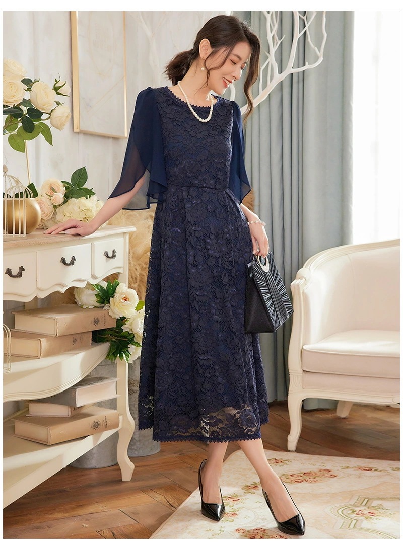 パーティードレス 結婚式 お呼ばれ ロング丈 20代 30代 40代 個性的 大きいサイズ パーティー ワンピース お呼ばれドレス ドレス 入学式 卒業式 袖あり emile0185