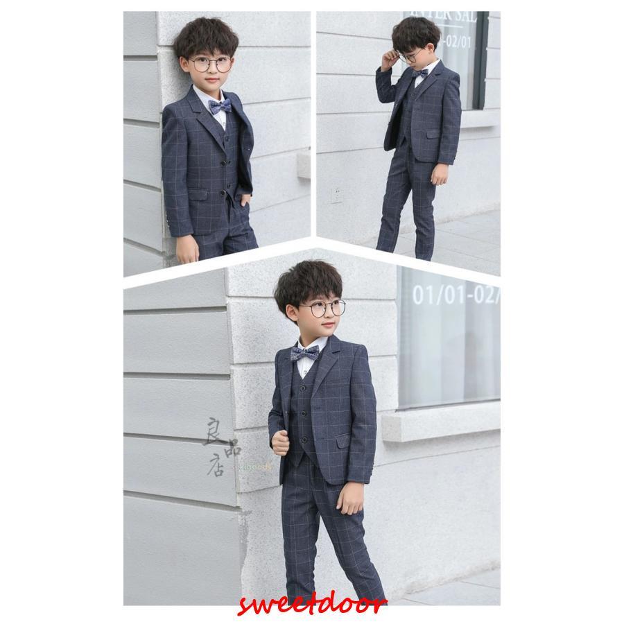 急速出荷 四点セットスーツ 子供 フォーマルスーツ 男の子 入学式 卒業式 入園式 卒園式 発表会 140 150 160 誕生日 七五三 おしゃれ 4点セット キッズ 結婚式 撮影