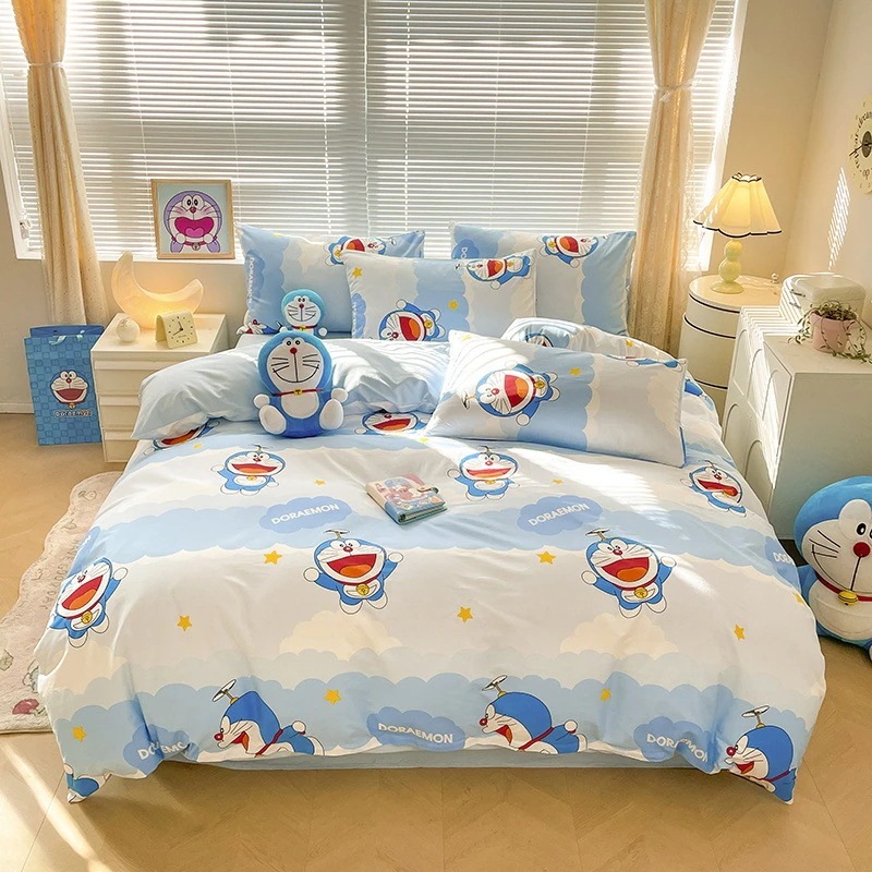 Ding Dong Cat の純綿 4 点セット綿 100% 漫画子供学生ベッドシーツと掛け布団カバーシングル 4 Ding Dong Cat の純綿 4 点セット綿 100% 漫画子供学生ベッドシーツと掛け布団カバーシングル 4