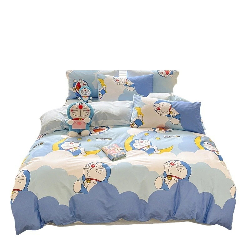 Ding Dong Cat の純綿 4 点セット綿 100% 漫画子供学生ベッドシーツと掛け布団カバーシングル 4 Ding Dong Cat の純綿 4 点セット綿 100% 漫画子供学生ベッドシーツと掛け布団カバーシングル 4