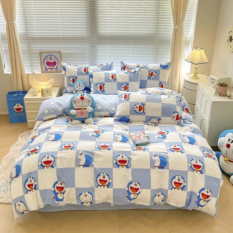 Ding Dong Cat の純綿 4 点セット綿 100% 漫画子供学生ベッドシーツと掛け布団カバーシングル 4 Ding Dong Cat の純綿 4 点セット綿 100% 漫画子供学生ベッドシーツと掛け布団カバーシングル 4