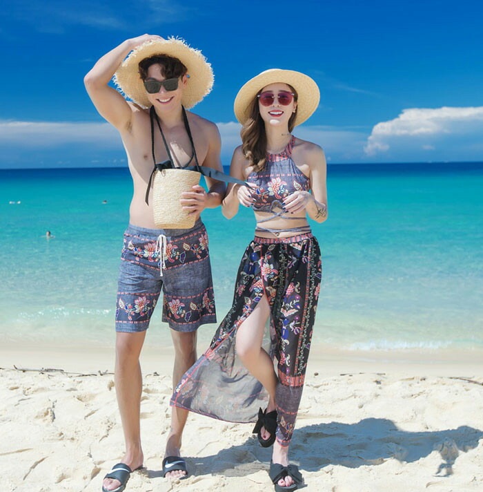 【男女セット】ペア水着 ペアルック ビキニ タンキニ パンツ カップル ペアルック ペア カップル 水着 4点セット セパレート セットアップ サーフパンツ ペアお揃い 半袖 レディース メンズ カッ 【男女セット】ペア水着 ペアルック ビキニ タンキニ パンツ カップル ペアルック ペア カップル 水着 4点セット セパレート セットアップ サーフパンツ ペアお揃い 半袖 レディース メンズ カッ