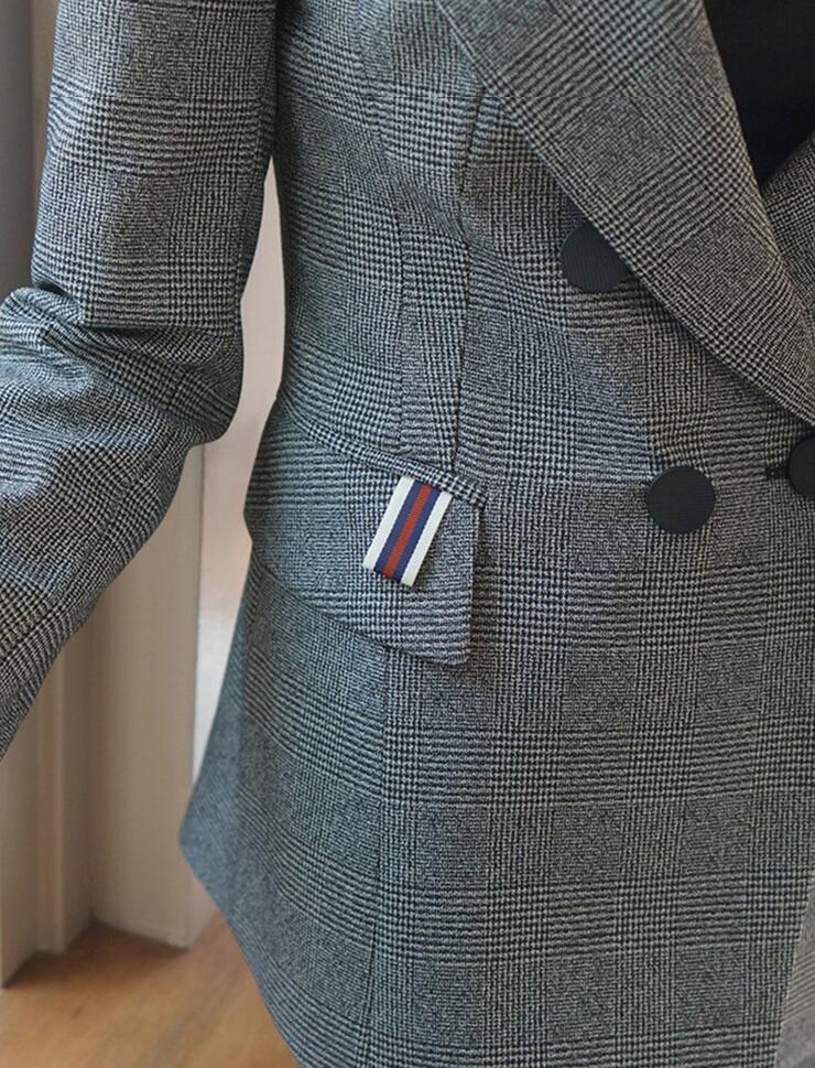 スーツセット レディース スーツ 2点セット　セットアップ ジャケット ズボン セレモニースーツ チェック　きれいめ フォマール ママ 面接 卒業式 入学式 通勤 OL　上品　大きいサイズ S M L