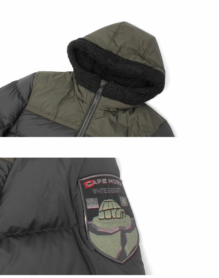 メンズ ダウン ジャケット アウター 上着 長袖 防寒 カジュアル シンプル ロゴ ジップアップ シンプル 通勤 旅行 保温 暖かい 温かい ファー BRUNSWICK 71569