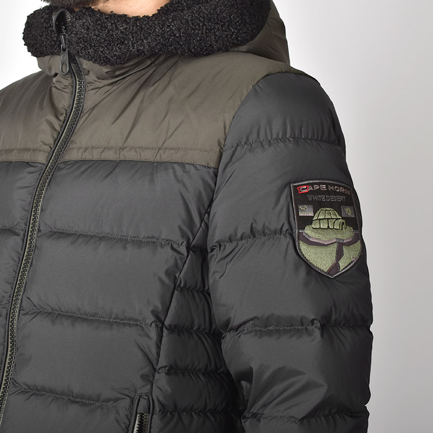 メンズ ダウン ジャケット アウター 上着 長袖 防寒 カジュアル シンプル ロゴ ジップアップ シンプル 通勤 旅行 保温 暖かい 温かい ファー BRUNSWICK 71569