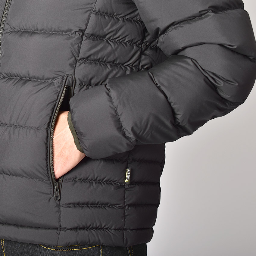 メンズ ダウン ジャケット アウター 上着 長袖 防寒 カジュアル シンプル ロゴ ジップアップ シンプル 通勤 旅行 保温 暖かい 温かい ファー BRUNSWICK 71569