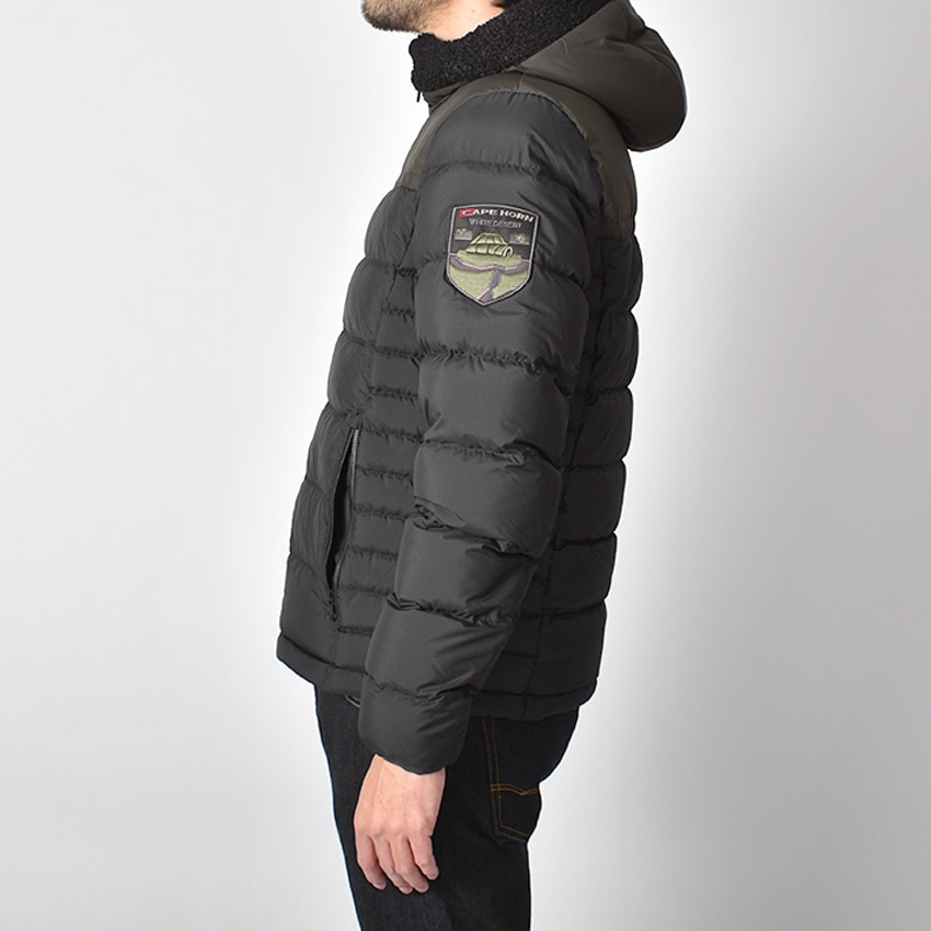 メンズ ダウン ジャケット アウター 上着 長袖 防寒 カジュアル シンプル ロゴ ジップアップ シンプル 通勤 旅行 保温 暖かい 温かい ファー BRUNSWICK 71569