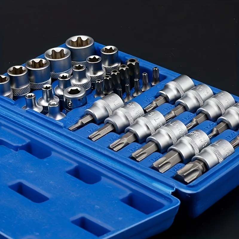 34個セットの多機能機械修理自動修理専門ツールセットプレッシャーバッチソケットセット/クロムバナジウム鋼/インチ/セットビット 34個セットの多機能機械修理自動修理専門ツールセットプレッシャーバッチソケットセット/クロムバナジウム鋼/インチ/セットビット