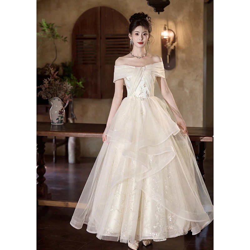 高級感 ウェディングドレス パーティードレス 姉妹ドレス お呼ばれドレス フレンチヴィンテージ ロングドレス ワンショルダー マーメイド スリミングレース結婚式二次会 成人式 前撮り 高級感 ウェディングドレス パーティードレス 姉妹ドレス お呼ばれドレス フレンチヴィンテージ ロングドレス ワンショルダー マーメイド スリミングレース結婚式二次会 成人式 前撮り