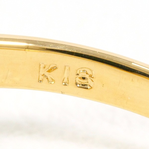 K18 18金 YG リング 12号 ダイヤ 0.02 中古 K18 18金 YG リング 12号 ダイヤ 0.02 中古