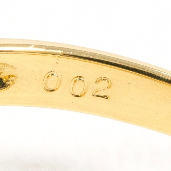 K18 18金 YG リング 12号 ダイヤ 0.02 中古 K18 18金 YG リング 12号 ダイヤ 0.02 中古