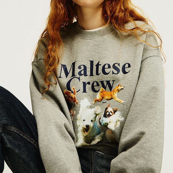 Wai Kei◆Maltese crew sweatshirts LE SSERAFIM着用 ☆LE SSERAFIM チェウォン 着用！！【WaiKei】Maltese crew