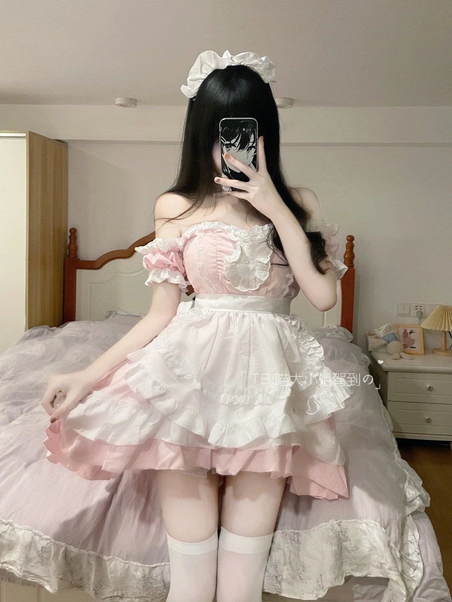 ロリータ コスプレ 新作 夏 ロリータ メイド服 ワンピース