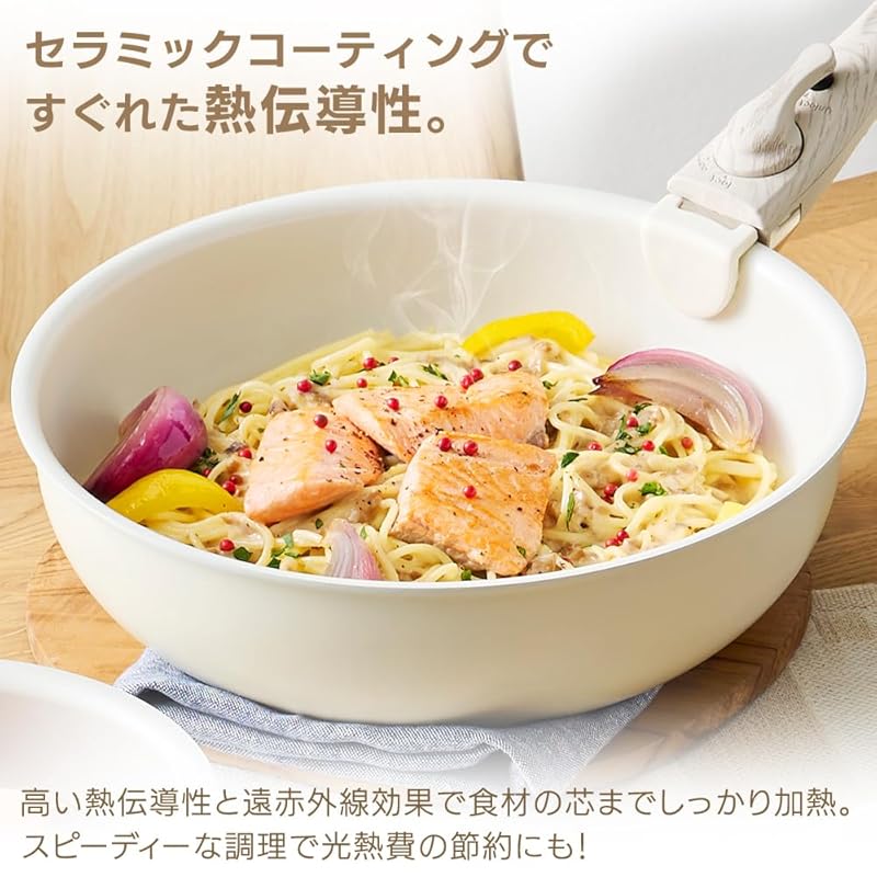 【即納】アイリスオーヤマ フライパン 鍋 セット IH&ガス火対応 10点セット 取っ手の取れるフライパン セラミックカラーパン サッと火が通る熱伝導性 時短でふっくらジューシー グレージュ CC-1 【即納】アイリスオーヤマ フライパン 鍋 セット IH&ガス火対応 10点セット 取っ手の取れるフライパン セラミックカラーパン サッと火が通る熱伝導性 時短でふっくらジューシー グレージュ CC-1