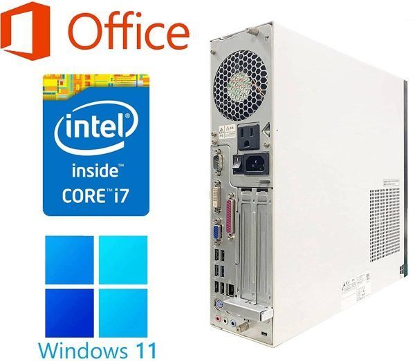 【サポート付き】富士通 D583 Windows11 メモリ:16GB SSD:1TB 22型液晶セット Core i7 Office2019 & EXCEL マクロ VBA開発サービスセット