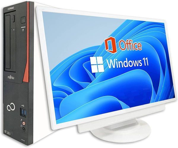 【サポート付き】富士通 D583 Windows11 メモリ:16GB SSD:1TB 22型液晶セット Core i7 Office2019 & EXCEL マクロ VBA開発サービスセット
