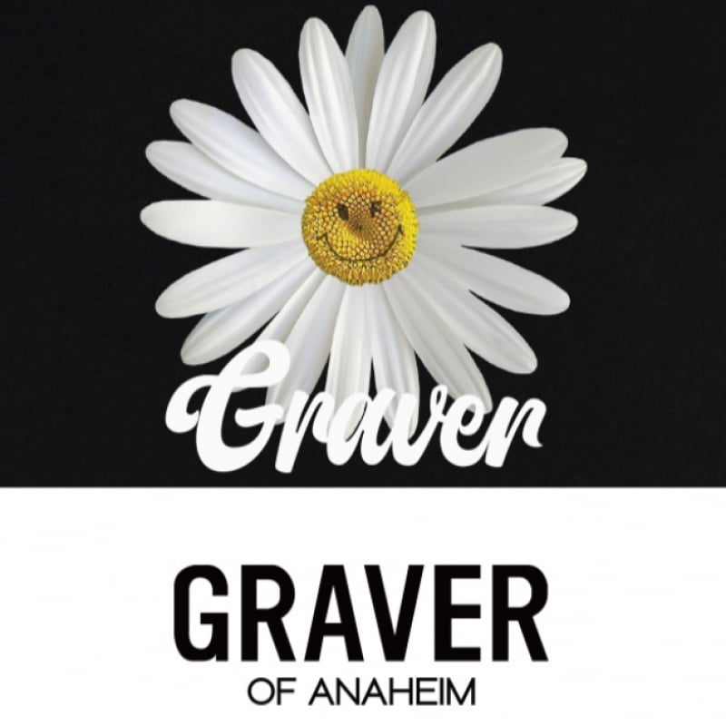 GRAVERバックデイジーフラワースマイルフード集業グレー
