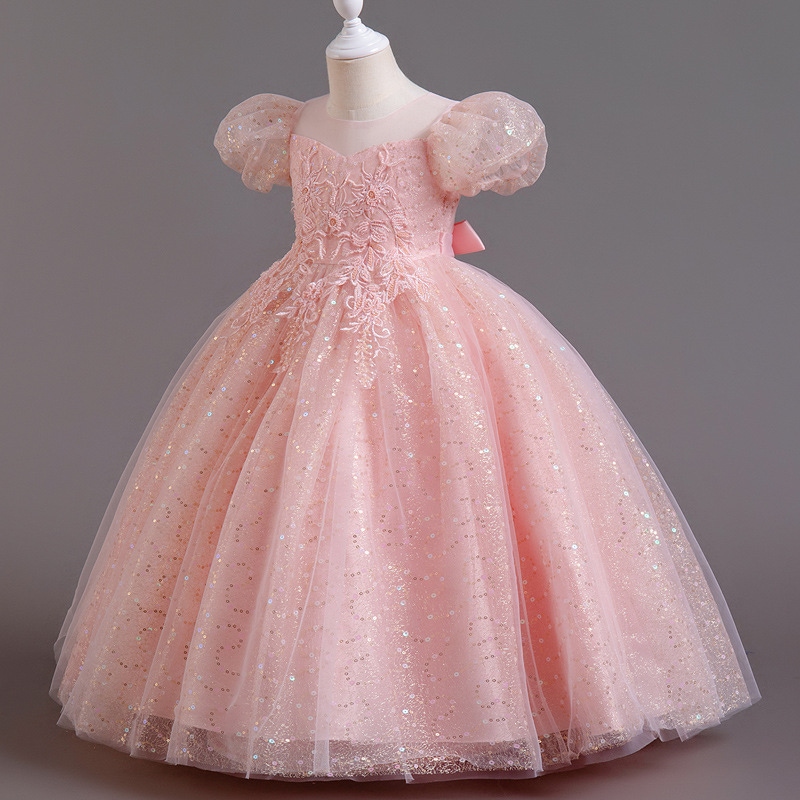 1歳女の子プリンセスドレス子供ウェディングドレスロング女の子メッシュスカートサマースタイル 1歳女の子プリンセスドレス子供ウェディングドレスロング女の子メッシュスカートサマースタイル