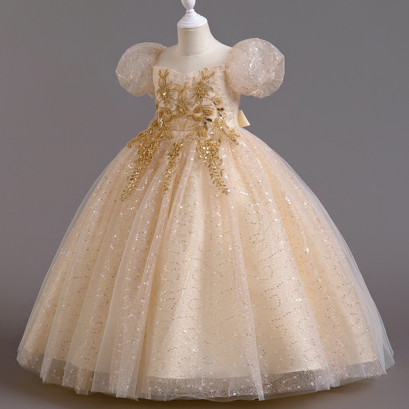 1歳女の子プリンセスドレス子供ウェディングドレスロング女の子メッシュスカートサマースタイル 1歳女の子プリンセスドレス子供ウェディングドレスロング女の子メッシュスカートサマースタイル