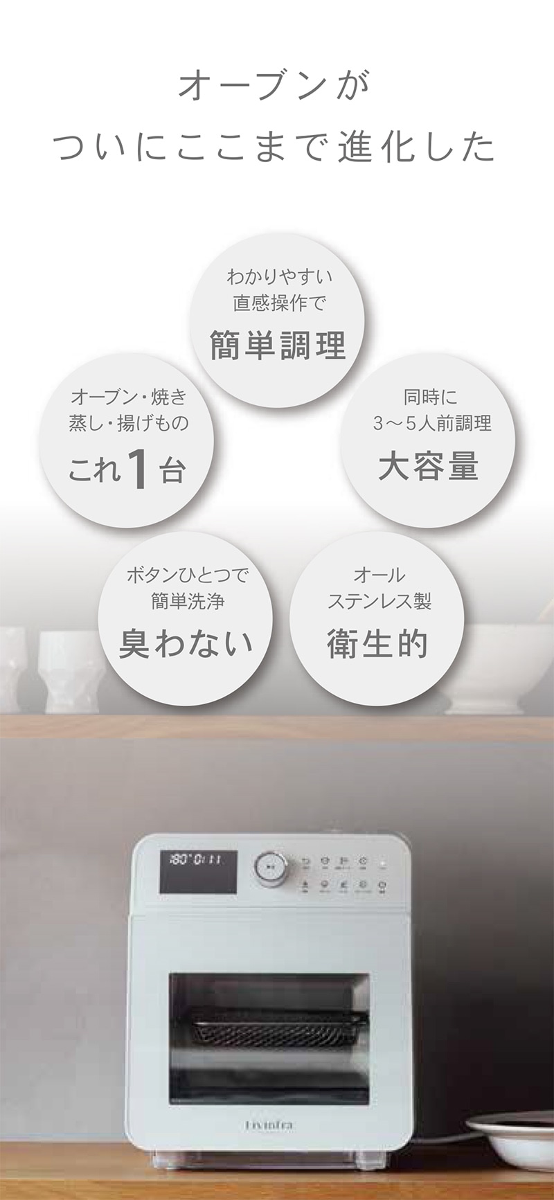 Qoo10] Livinfra スチームノンフライヤー