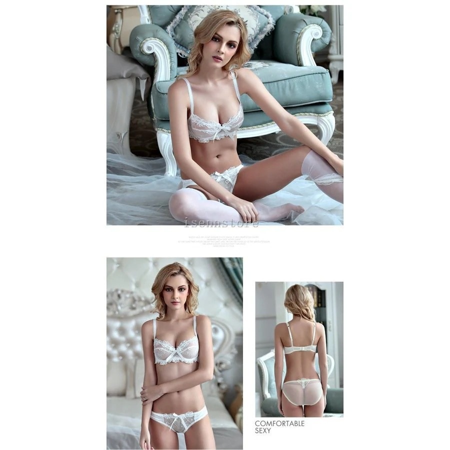 セクシー 超薄型ブラ&ショーツセット 女性下着 ブラジャー 花柄刺繍 ブラセット レース シースルー セクシー 超薄型ブラ&ショーツセット 女性下着 ブラジャー 花柄刺繍 ブラセット レース シースルー