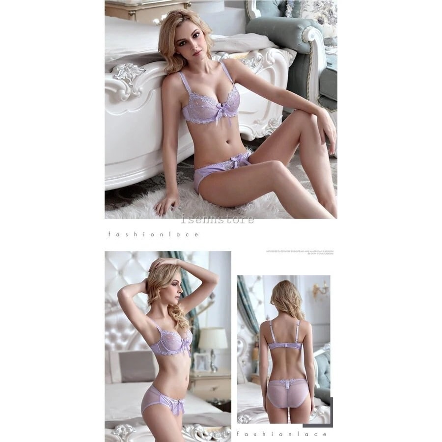 セクシー 超薄型ブラ&ショーツセット 女性下着 ブラジャー 花柄刺繍 ブラセット レース シースルー セクシー 超薄型ブラ&ショーツセット 女性下着 ブラジャー 花柄刺繍 ブラセット レース シースルー