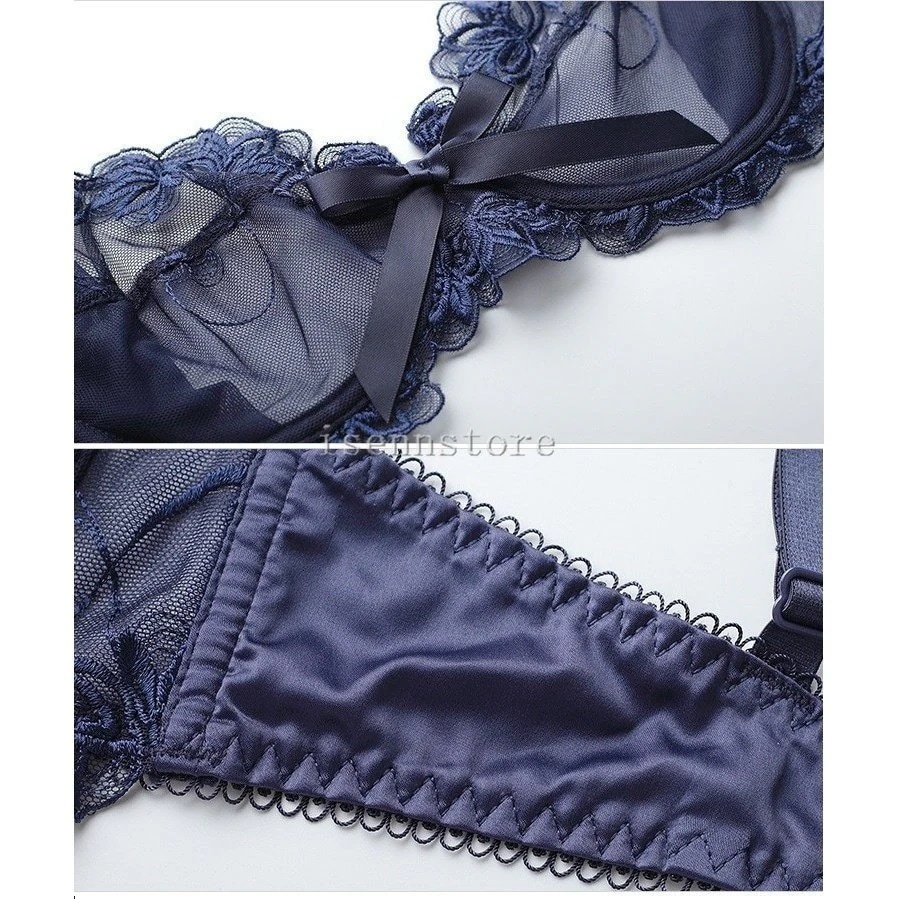 セクシー 超薄型ブラ&ショーツセット 女性下着 ブラジャー 花柄刺繍 ブラセット レース シースルー セクシー 超薄型ブラ&ショーツセット 女性下着 ブラジャー 花柄刺繍 ブラセット レース シースルー