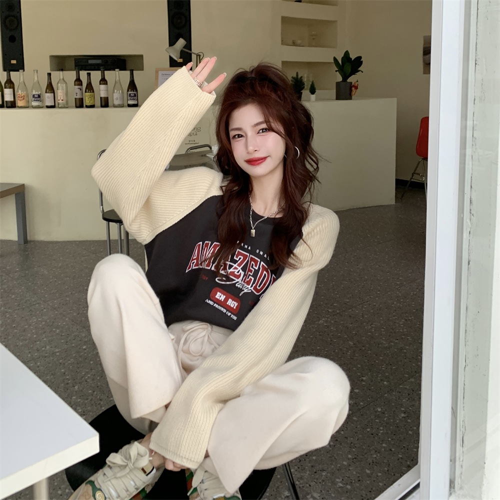 ニットソー 袖あり 長袖 レディース 個性的 Iライン 切り替えデザイン ドッキング ケーブルニット 異素材MIX 大人 可愛い カジュアル おしゃれ 秋 ボーイッシュ クール お出かけ イベント ニットソー 袖あり 長袖 レディース 個性的 Iライン 切り替えデザイン ドッキング ケーブルニット 異素材MIX 大人 可愛い カジュアル おしゃれ 秋 ボーイッシュ クール お出かけ イベント