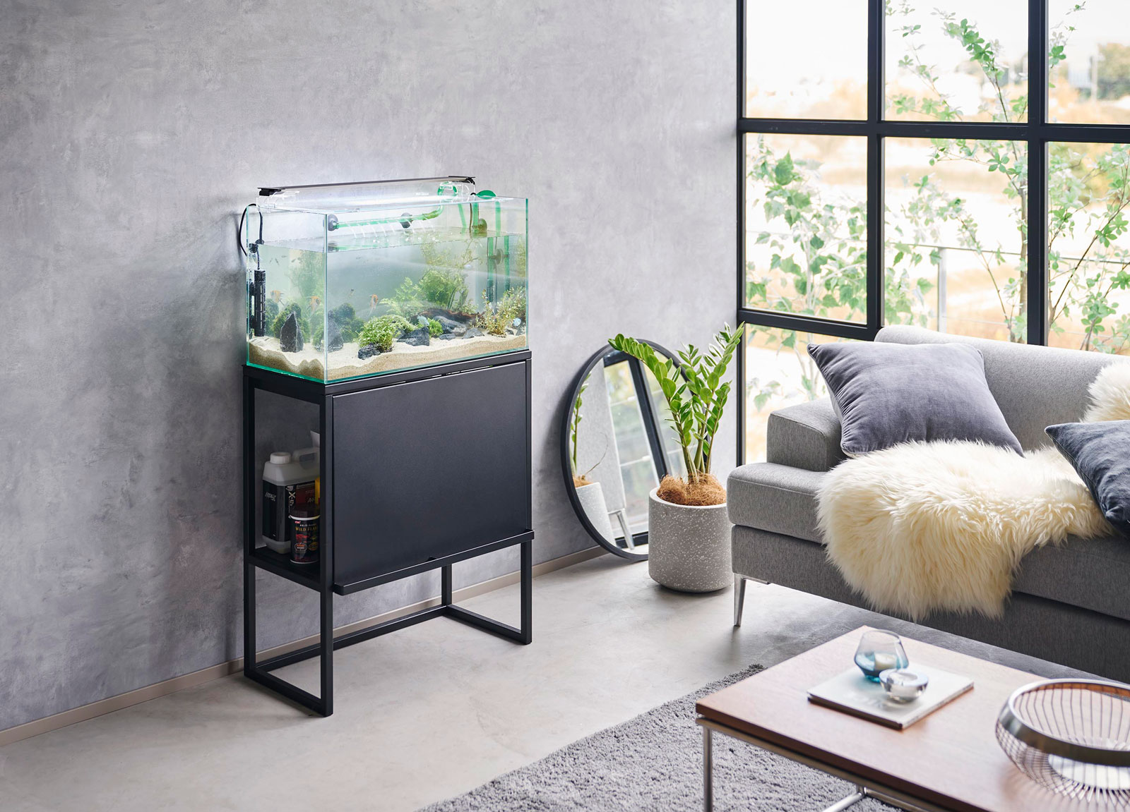 水槽台 山崎実業 tower タワー 水槽ラック ブラック