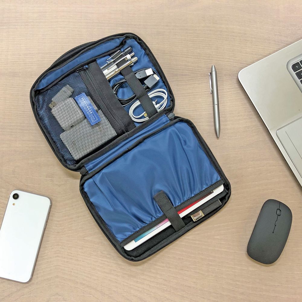 （まとめ買い）FASTORAGE A6サイズ バッグインバッグ ブラック FS104BK [x3]