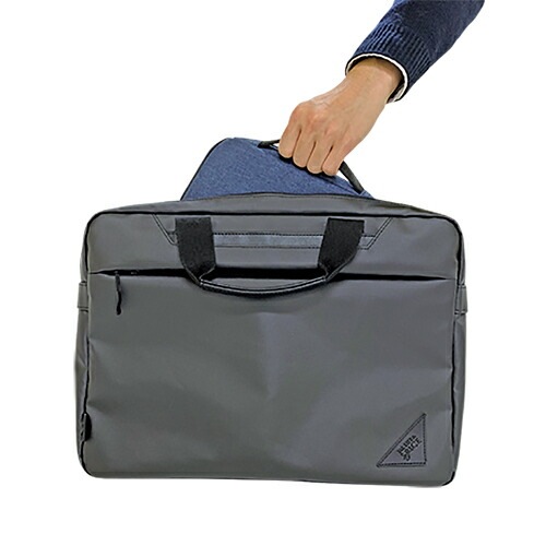 （まとめ買い）FASTORAGE A6サイズ バッグインバッグ ブラック FS104BK [x3]