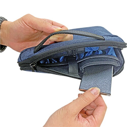 （まとめ買い）FASTORAGE A6サイズ バッグインバッグ ブラック FS104BK [x3]