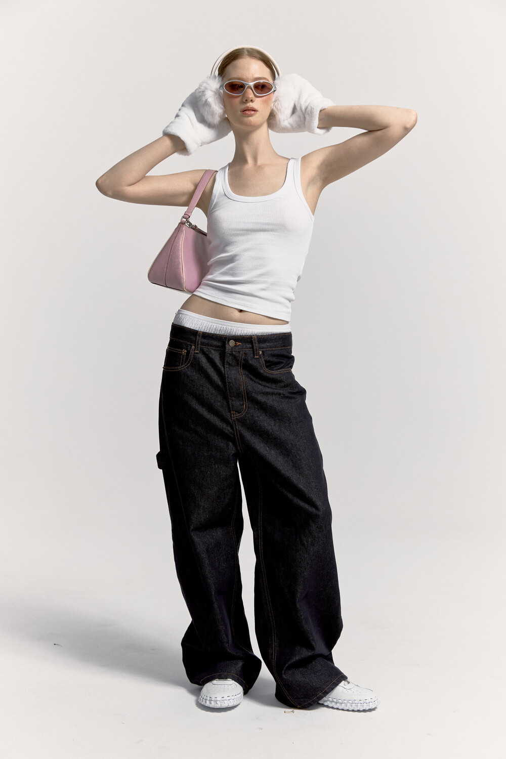 KASHIKO】 EMBROIED NONFADE DENIM PANTS : 2COLORS 【公式通販】