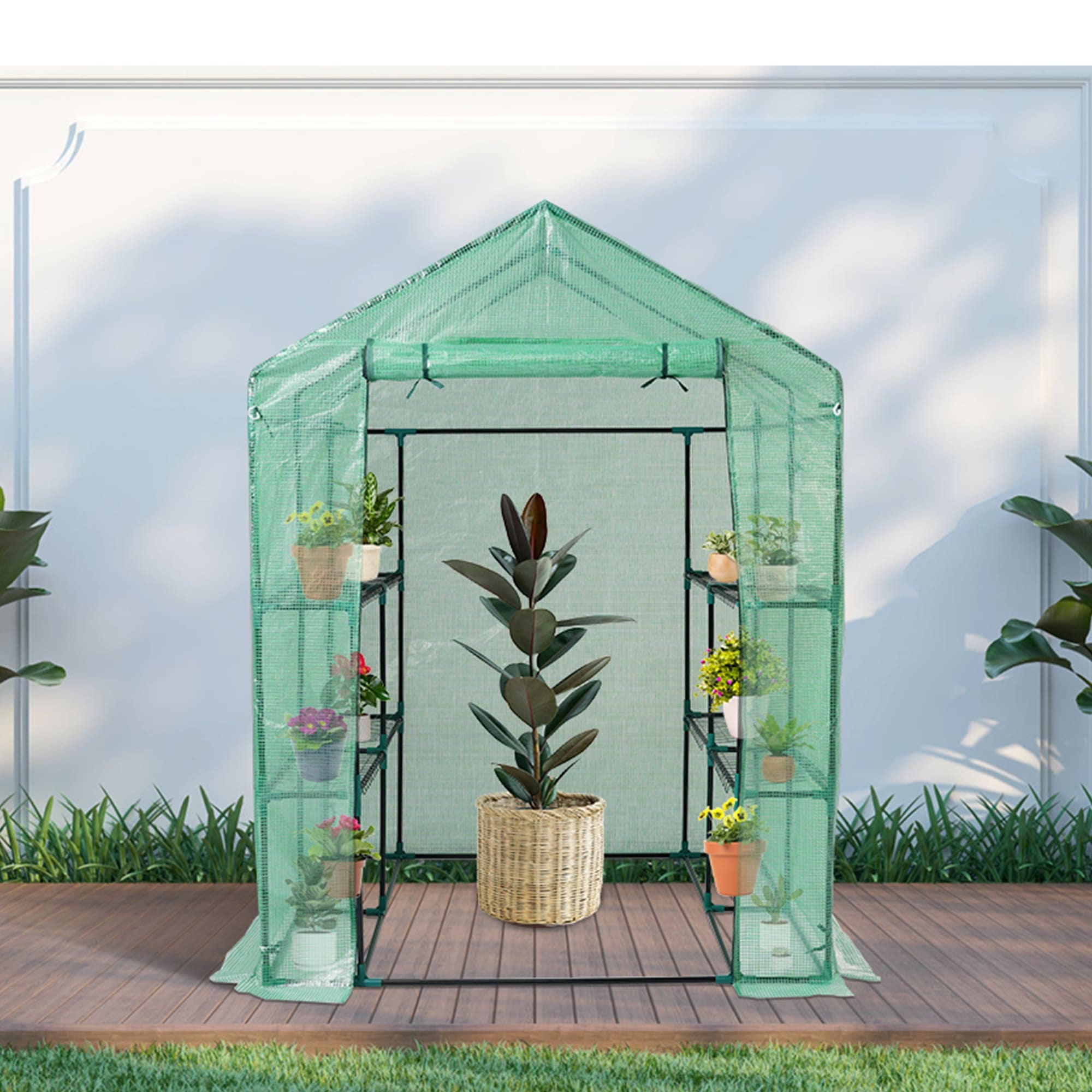 1902ビニール温室 大型 2枚カバー付き143*142*196CM 温室 左右2段 ベランダ 家庭用 ビニールハウス 家庭菜園 ガーデンハウス フラワーハウス ラック ビニール カバー 組立式 1902ビニール温室 大型 2枚カバー付き143*142*196CM 温室 左右2段 ベランダ 家庭用 ビニールハウス 家庭菜園 ガーデンハウス フラワーハウス ラック ビニール カバー 組立式