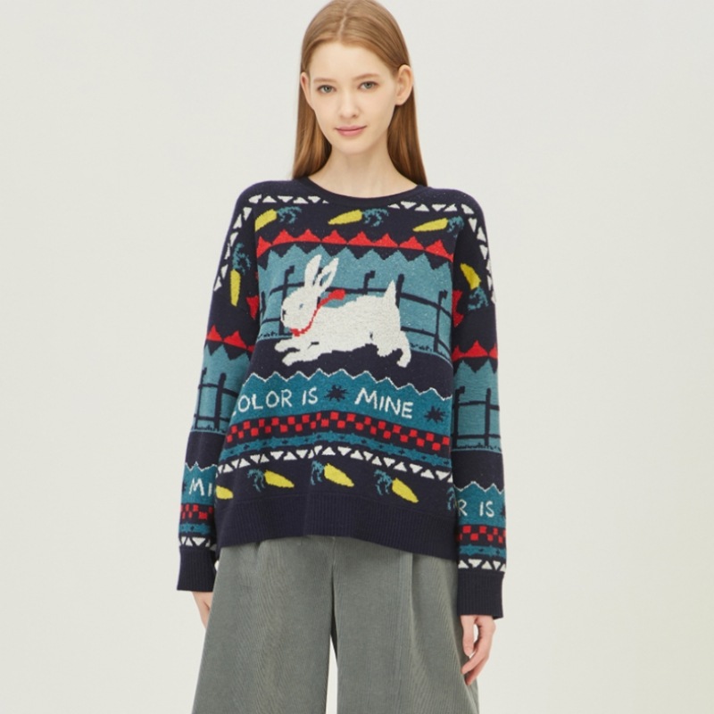 (ベネトン) ベネトンラビットジャカードニット BAKPB8361_NY