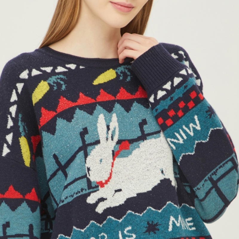 (ベネトン) ベネトンラビットジャカードニット BAKPB8361_NY