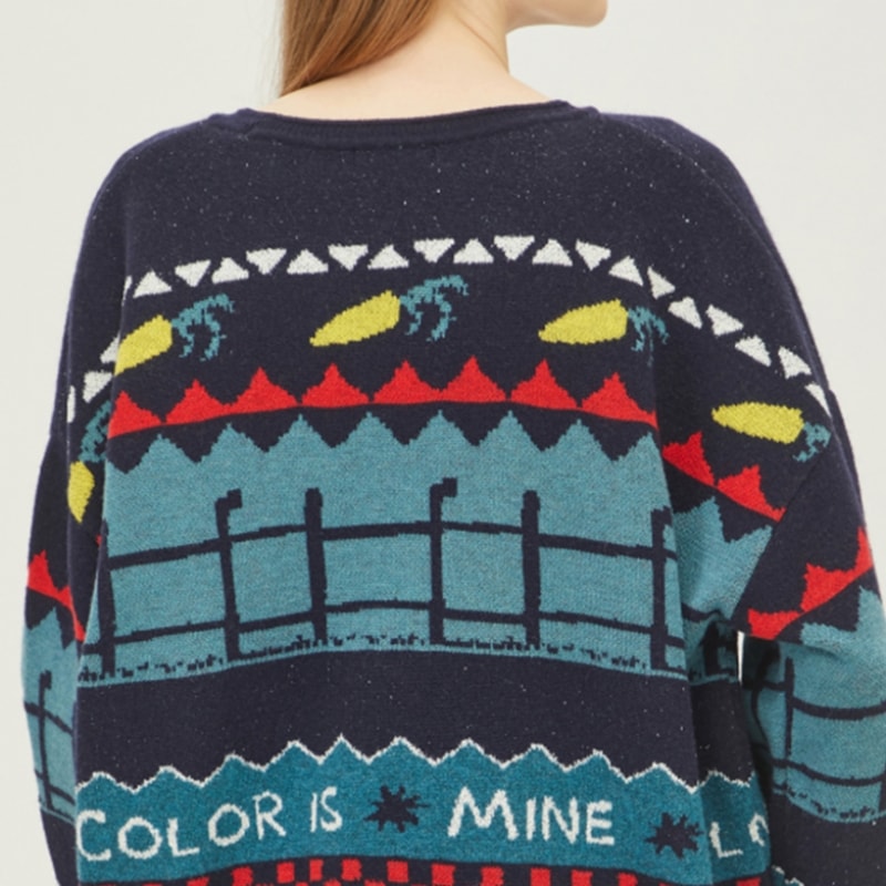 (ベネトン) ベネトンラビットジャカードニット BAKPB8361_NY