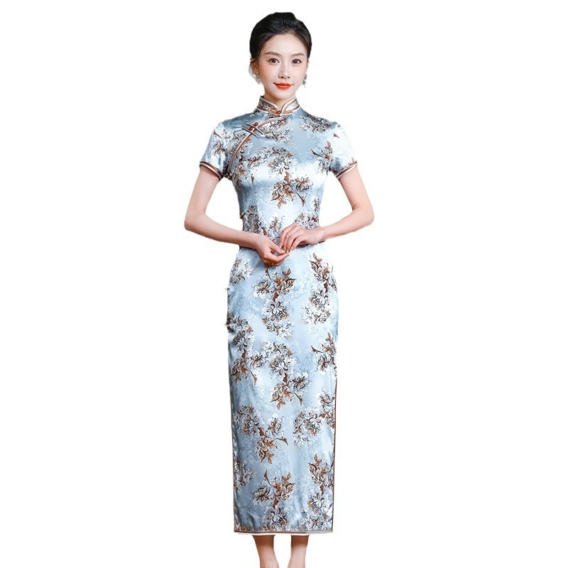 2025シルクチョンサムヤングトレッテラントロングマルベリーシルクドレス 2025シルクチョンサムヤングトレッテラントロングマルベリーシルクドレス