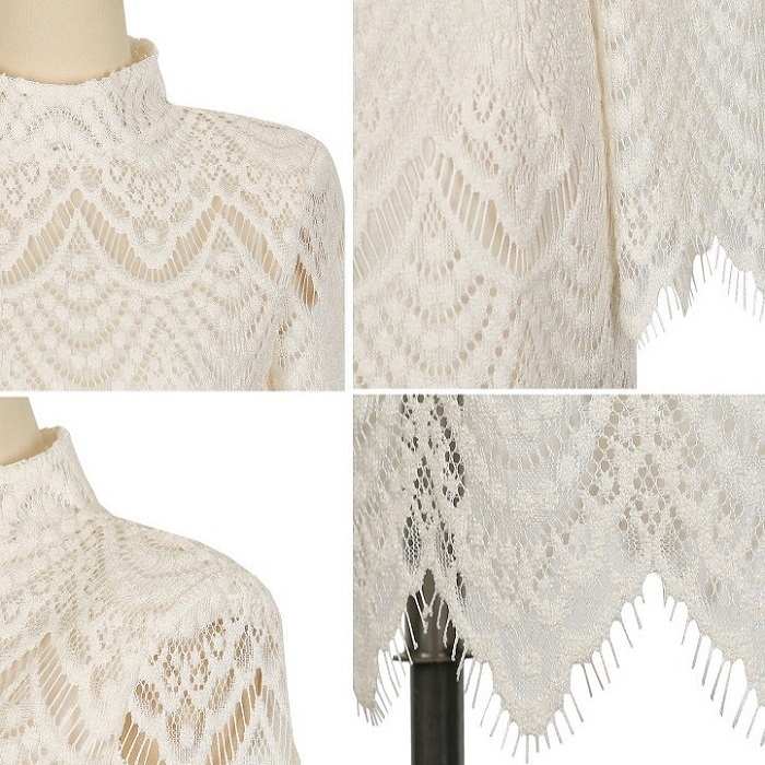 レースワンピース パーティー エレガント 結婚式 披露宴 二次会