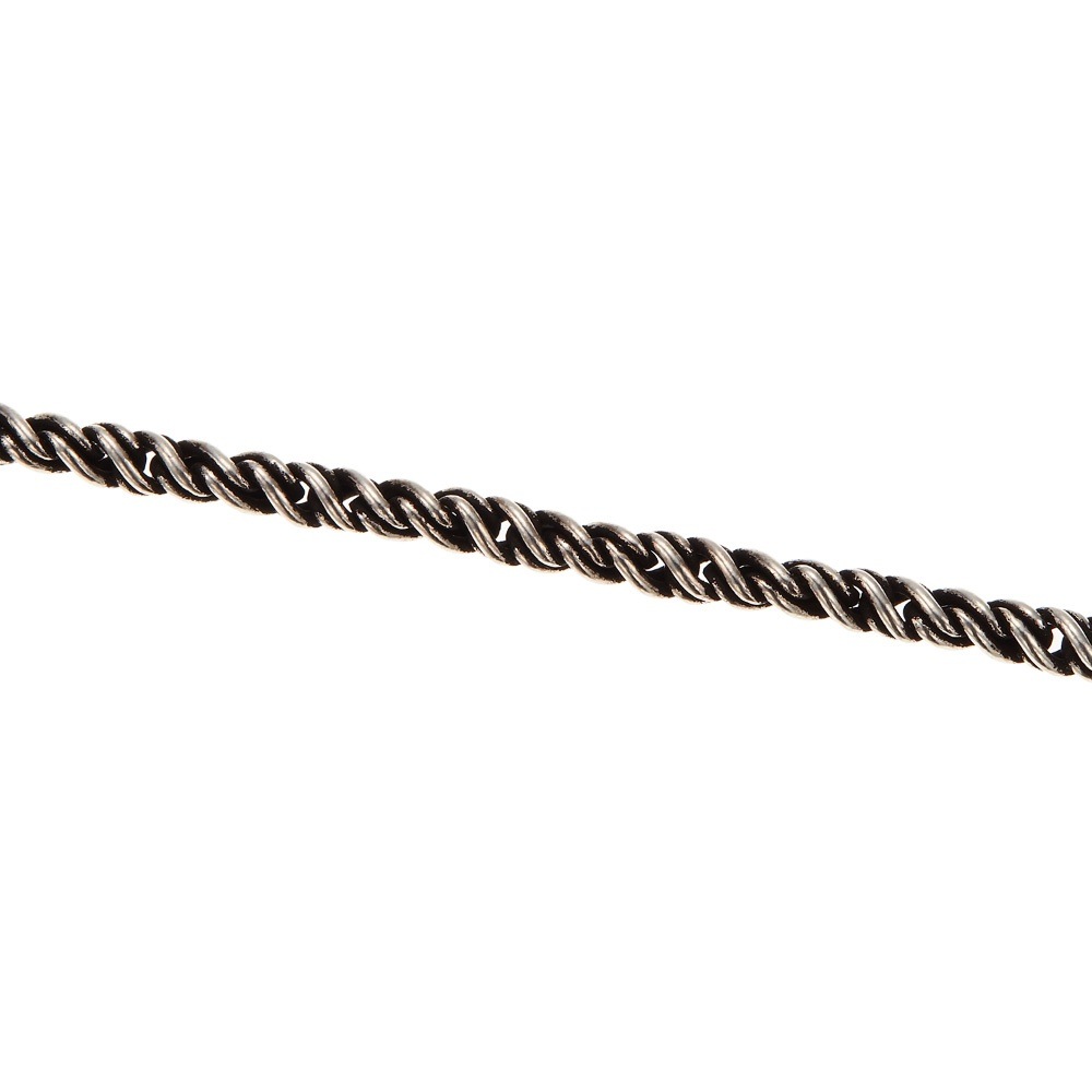 ネックレス メンズ チェーンのみ シルバー925 ロープ 3mm 60cm 燻し加工 パイプロープ ネックレス メンズ チェーンのみ シルバー925 ロープ 3mm 60cm 燻し加工 パイプロープ