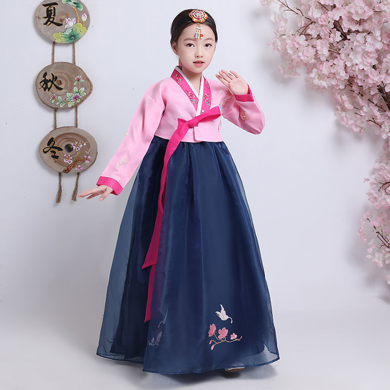 ガーゼ子供韓服女の子韓国服韓国伝統宮廷衣装大長今国家舞踊公演衣装