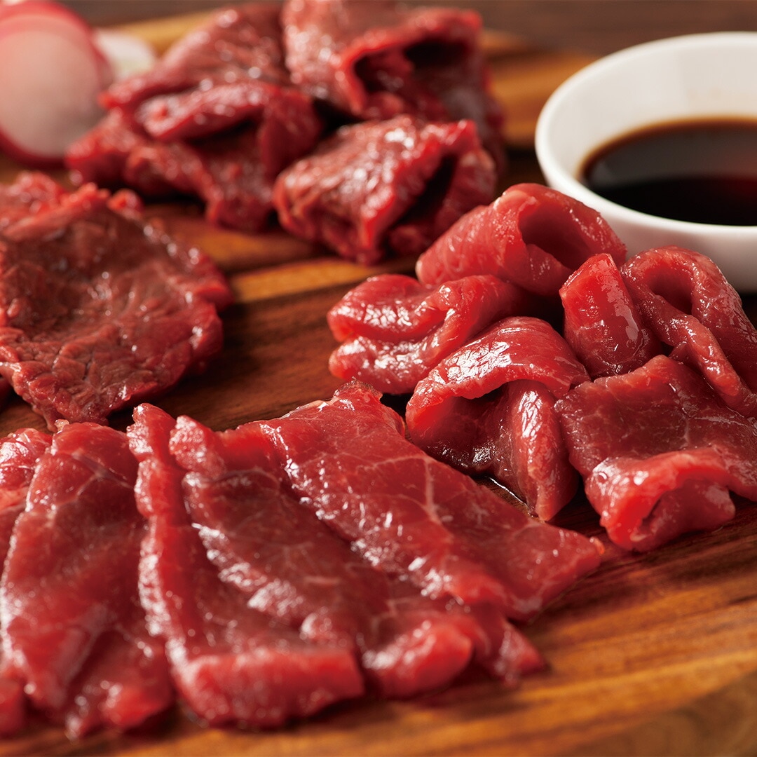 熊本 「フジチク」 ふじ馬さし赤身食べ比べ ふじ馬刺し上赤身100g2ふじ馬刺しロース100g1馬刺し用たれ5ml6生姜小袋3g6 【産直メーカー直送品】