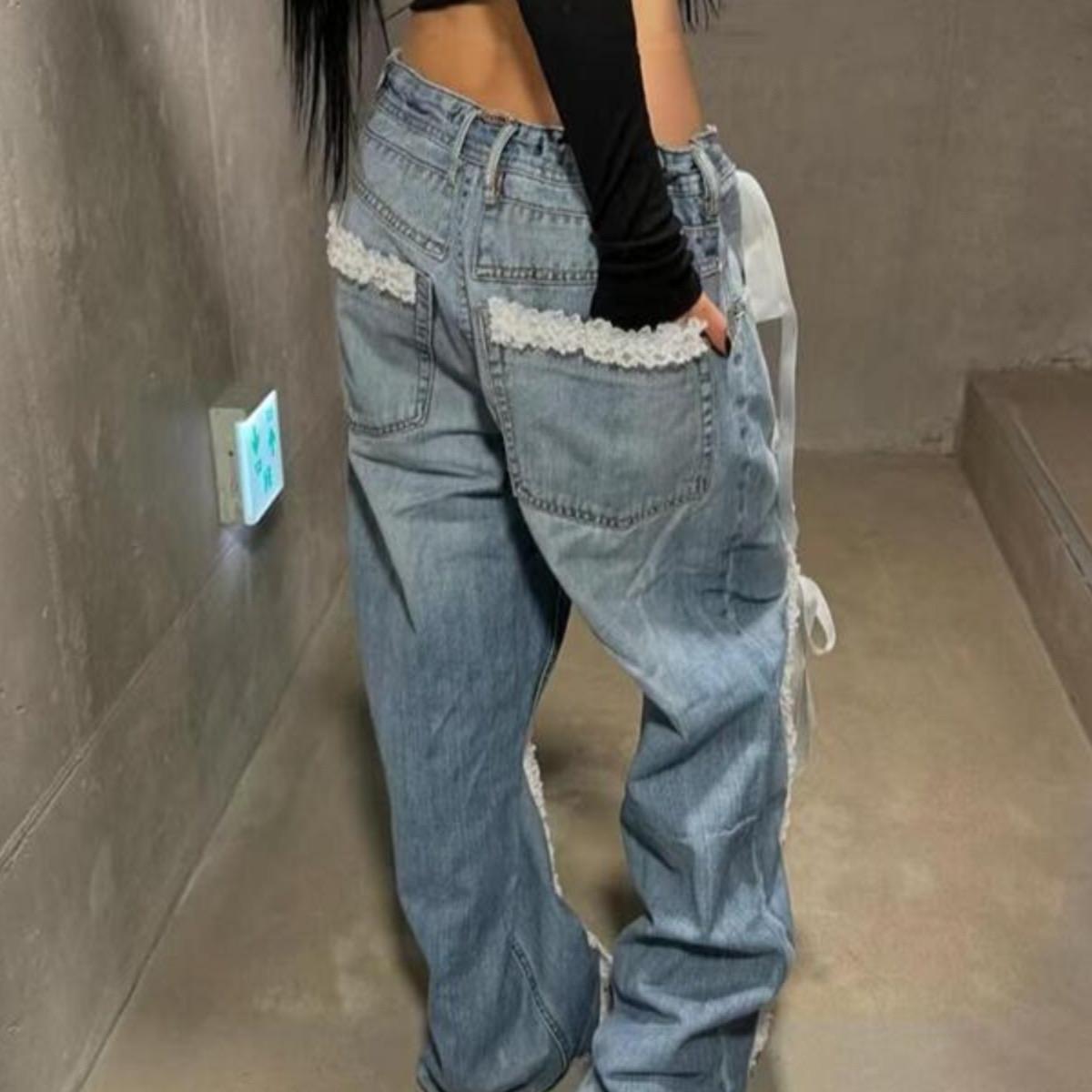 レースアップワイドジーンズ デニム ジーンズ ボトムス レディース y2k 美脚 ストレートデニムパンツ レースアップ ワイドパンツ ストリートコーデ アメカジコーデ 海外コーデ C648 レースアップワイドジーンズ デニム ジーンズ ボトムス レディース y2k 美脚 ストレートデニムパンツ レースアップ ワイドパンツ ストリートコーデ アメカジコーデ 海外コーデ C648