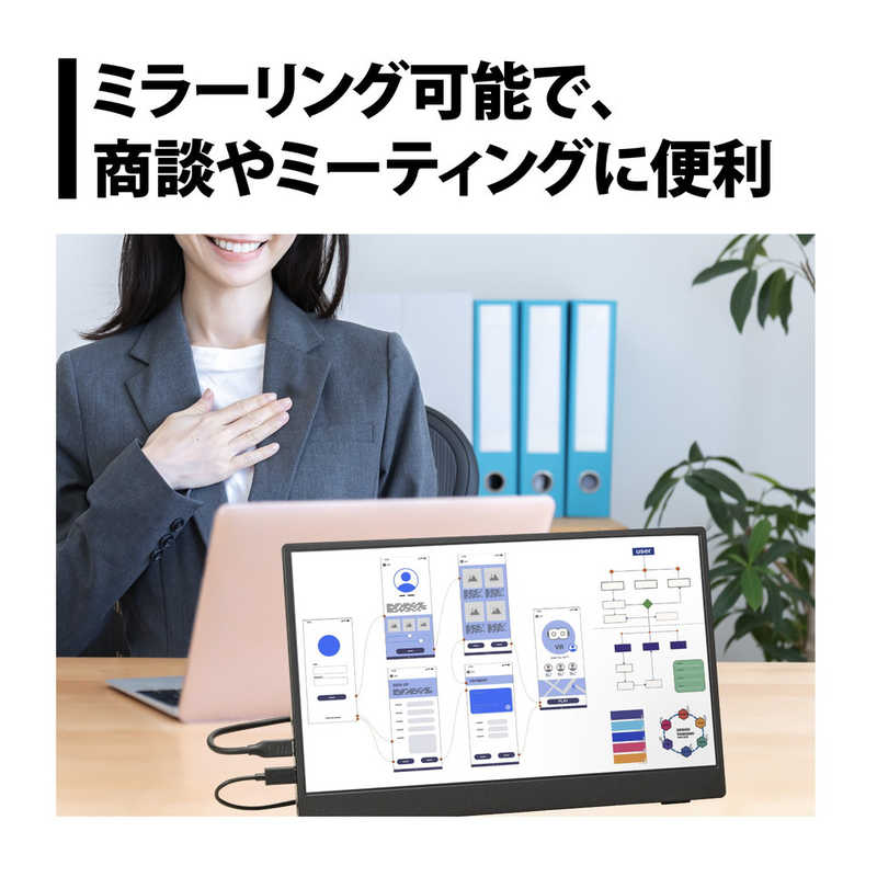 プリンストン　13.3型フルHDモバイルディスプレイ ［13.3型 / フルHD(1920×1080) / ワイド］　PTF-M133A