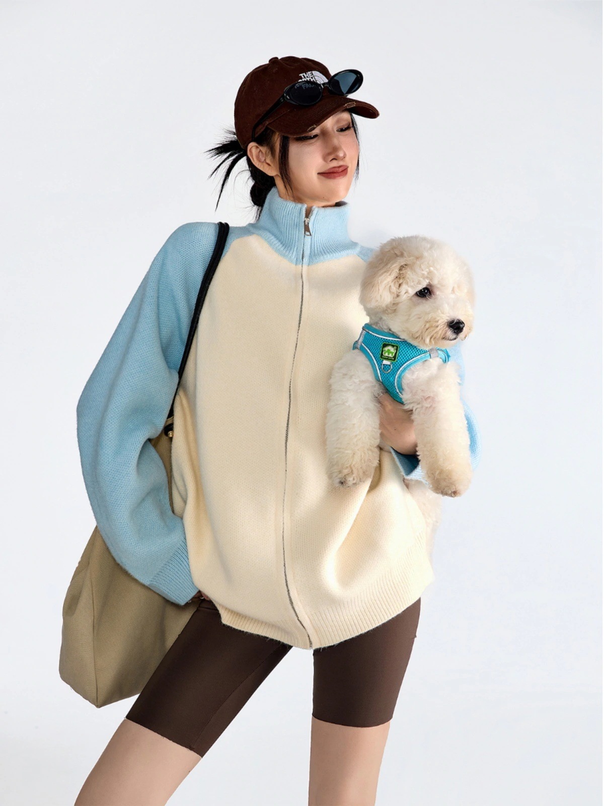 2025 春夏 韓国 かわいい レディースニットバイカラーハイネックスタンドネックアウター羽織りスポーティー長袖配色コーデトップススポーツサイズサイドカジュアルシルエットファッション系フル丈トラック 2025 春夏 韓国 かわいい レディースニットバイカラーハイネックスタンドネックアウター羽織りスポーティー長袖配色コーデトップススポーツサイズサイドカジュアルシルエットファッション系フル丈トラック