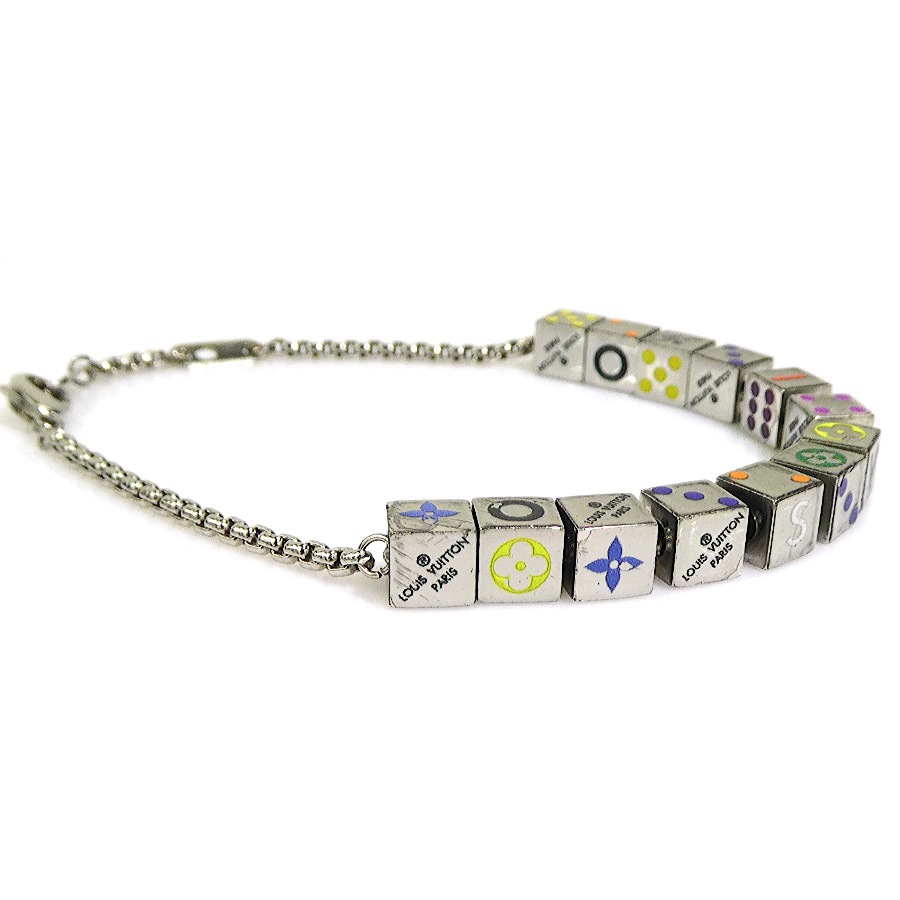 ルイ ヴィトン LOUIS VUITTON ブレスレット ブラスレ LVプレイイット メタル シルバー×マルチカラー ユニセックス 56137k