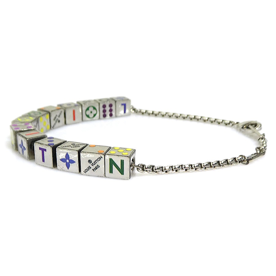 ルイ ヴィトン LOUIS VUITTON ブレスレット ブラスレ LVプレイイット メタル シルバー×マルチカラー ユニセックス 56137k
