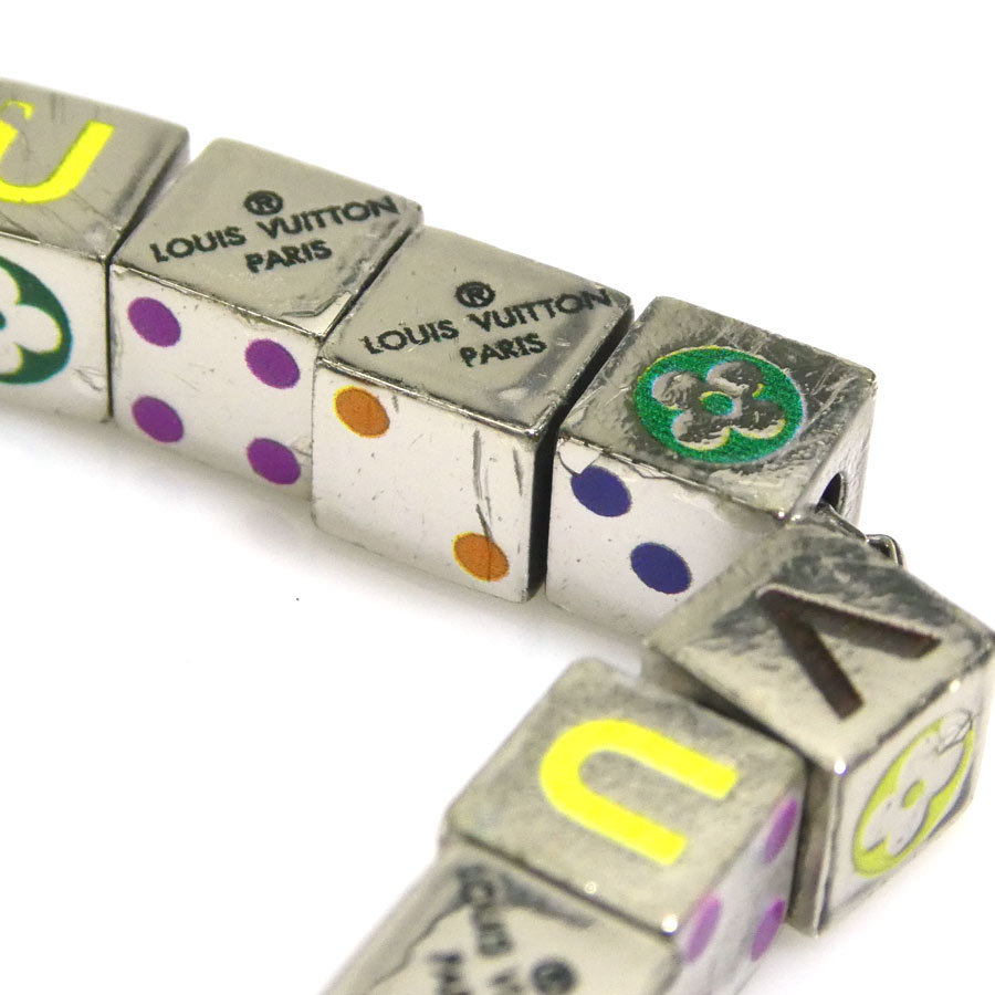 ルイ ヴィトン LOUIS VUITTON ブレスレット ブラスレ LVプレイイット メタル シルバー×マルチカラー ユニセックス 56137k